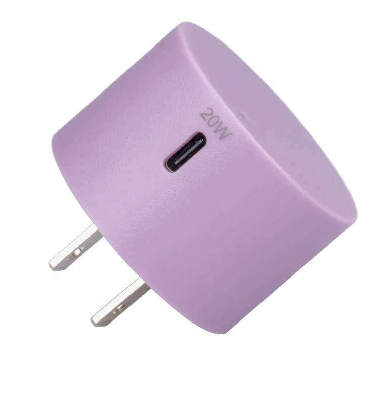 onn. 20W USB-C Wall Charger with Power Delivery, Purple, foldable plug for on the go. - The Bargin Chic Retail Store