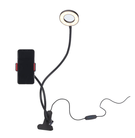 onn. Selfie Lamp with Adjustable Smartphone Holder, Black, 21" - The Bargin Chic Retail Store
