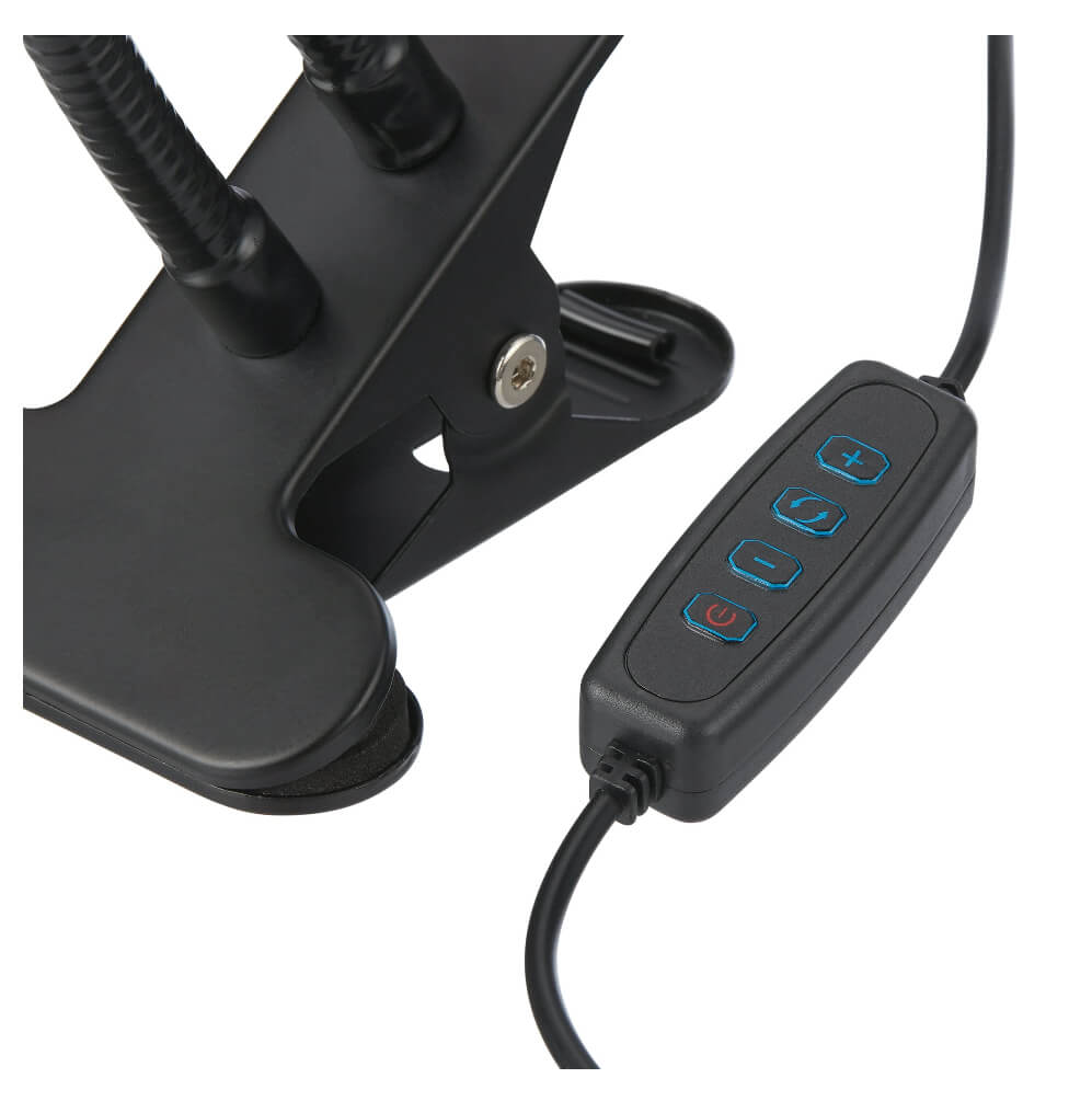 onn. Selfie Lamp with Adjustable Smartphone Holder, Black, 21" - The Bargin Chic Retail Store