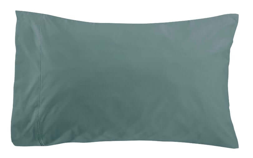 600 Thread Count 100% Luxury Cotton Pillowcases, King, Teal Silk, 1-Pair