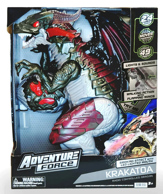 Adventure Force 2.4G Krakatoa Radio Controlled Dragon with Lights & Sound