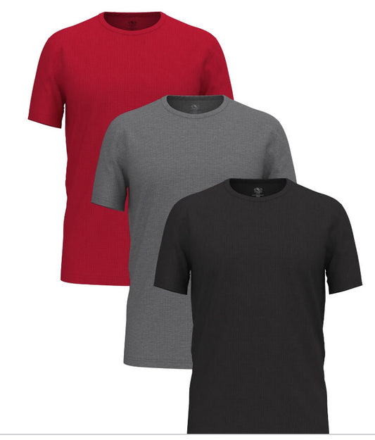 Athletic Works Men's Polymesh Crewneck T-Shirt, 3-Pack