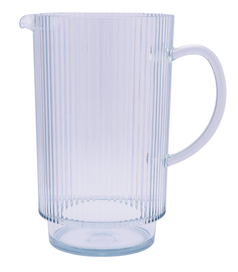 Better Homes & Gardens 2.2-Quart Plastic Ribbed Pitcher, Sage