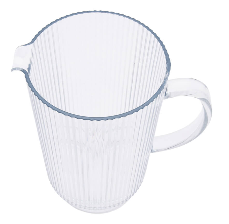 Better Homes & Gardens 2.2-Quart Plastic Ribbed Pitcher, Sage