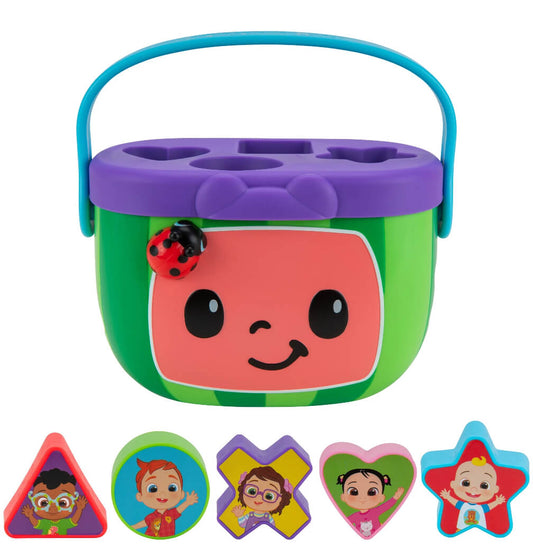 CoComelon Shape Sorter – Portable Educational Toy for Toddlers with 6 Chunky Shapes