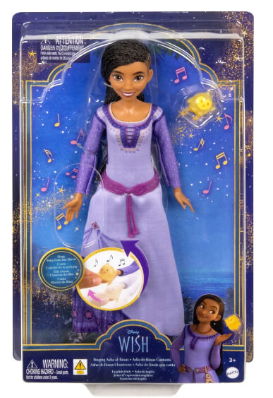 Disney’s Wish Singing Asha of Rosas Fashion Doll & Star Figure, Posable with Removable Outfit