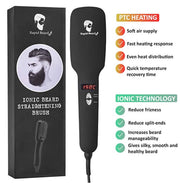 Electric Heated Comb & Beard Straightening Brush for Long Short Beards