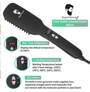 Electric Heated Comb & Beard Straightening Brush for Long Short Beards