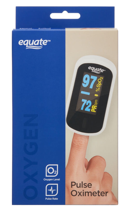 Equate Fingertip Pulse Oximeter, Oxygen Level Pulse Rate