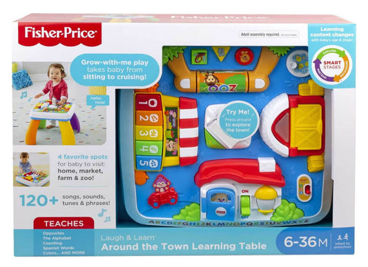 Fisher-Price Laugh & Learn Around the Town Learning Table Baby & Toddler Toy with Music & Lights