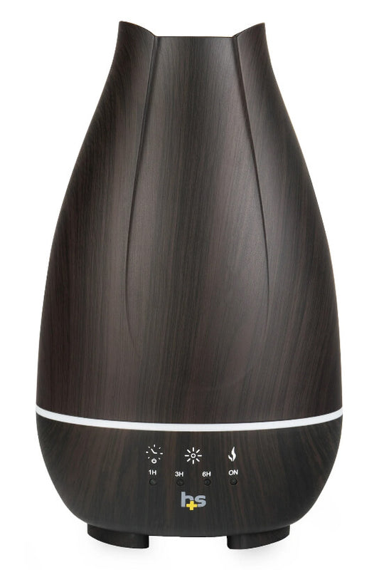 HealthSmart Essential Oil Diffuser, Cool Mist Humidifier and Aromatherapy Diffuser, Brown