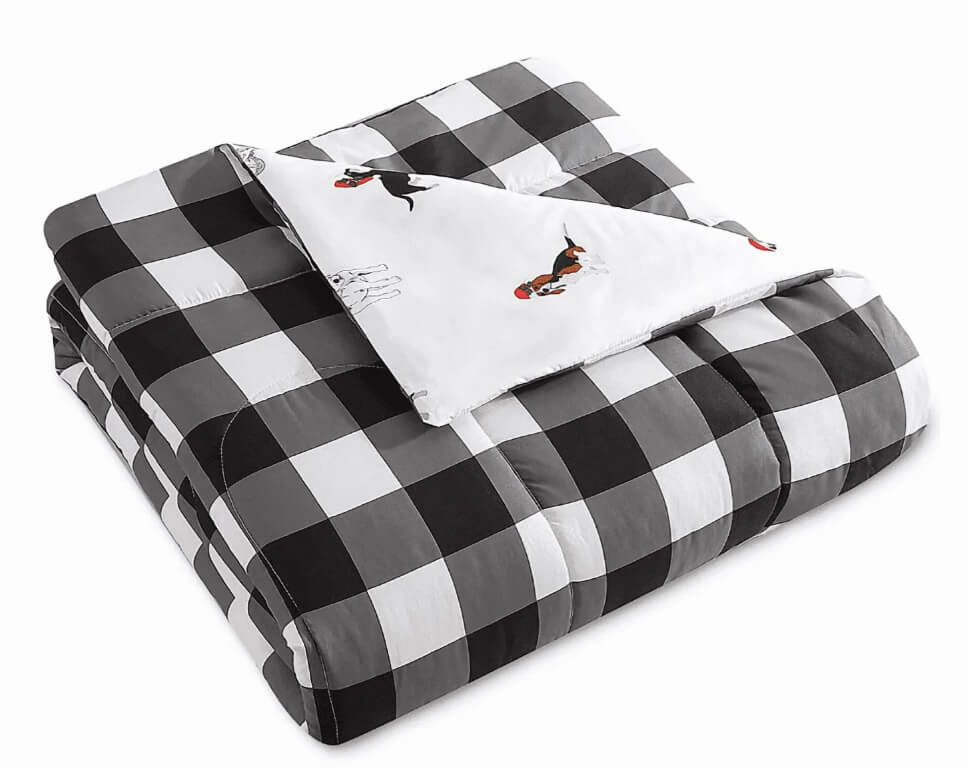 Holiday Pups Comforter Set – Festive & Fun Bedding by Hallmart Collectibles