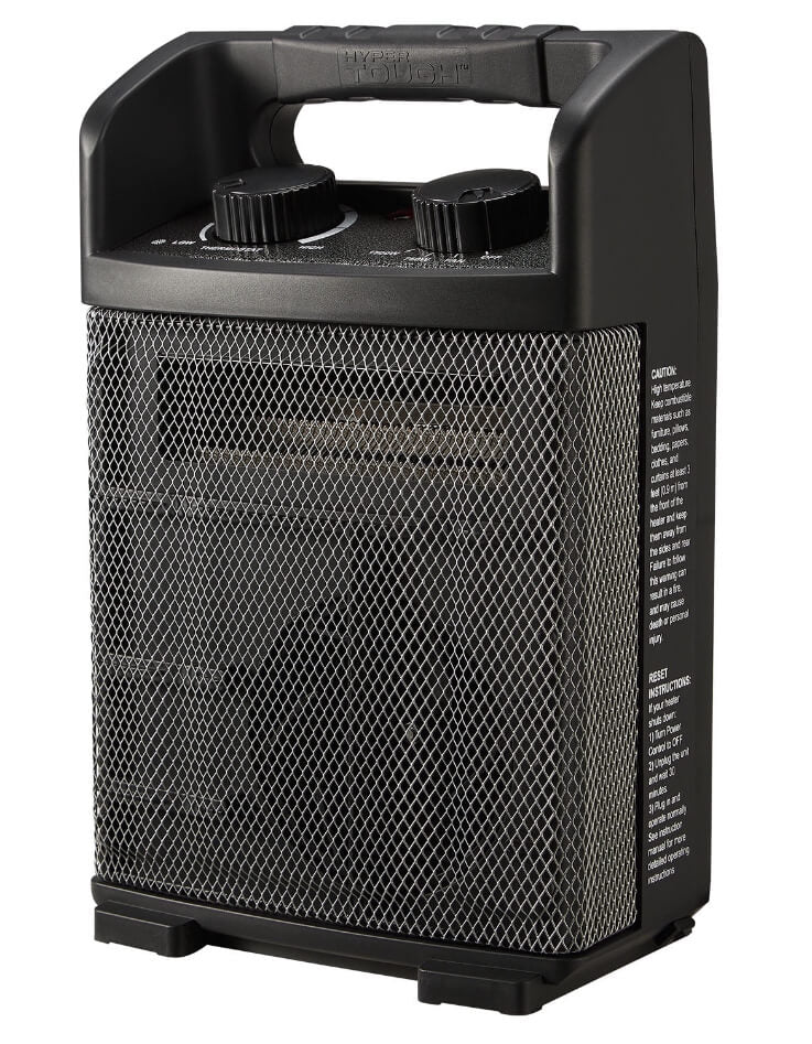 Hyper Tough Black 1500w Heavy Duty 2-Setting Electric Utility Space Heater