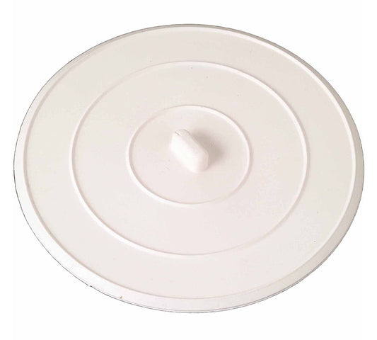 Peerless Rubber Flat Sink Stopper in White