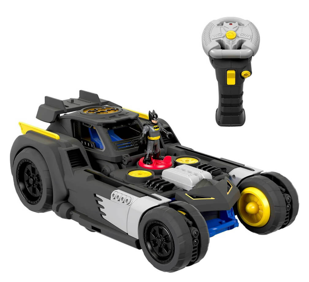 Imaginext DC Super Friends Transforming Batmobile Battery-Powered RC Car with Lights & Sounds