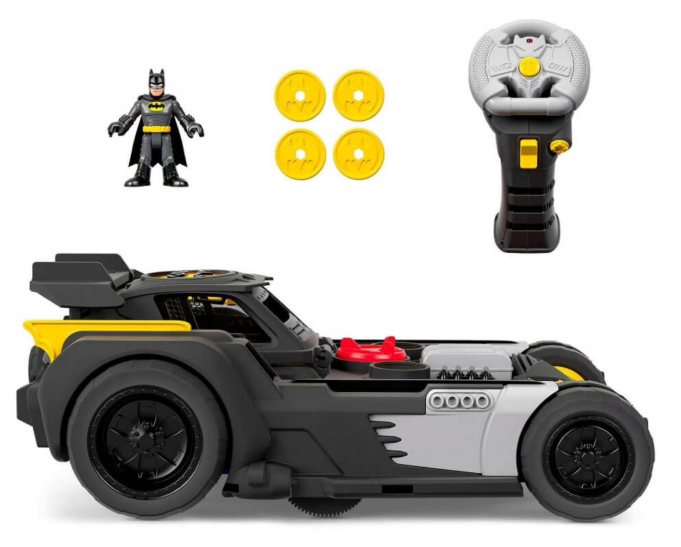 Imaginext DC Super Friends Transforming Batmobile Battery-Powered RC Car with Lights & Sounds