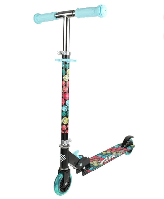 Justice Black Kick Scooter with Light Up Wheels for Kids and Teens