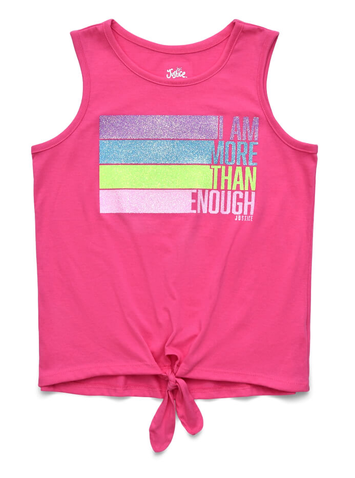 Justice Girls Everyday Faves Graphic Tank Tops, Various