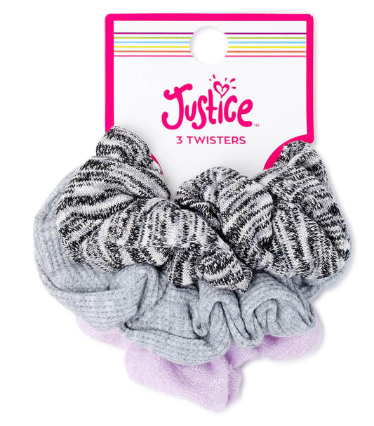 Justice Girls Multi Twister Hair Scrunchie Set, 3-Pack