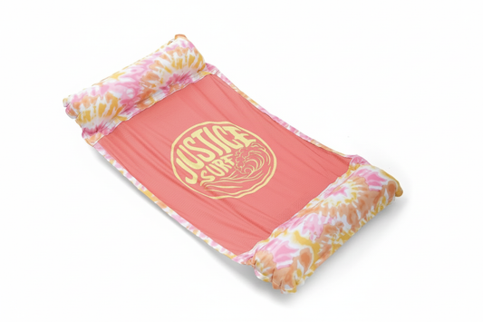 Justice Mesh Hammock Pool Float Pink - hero shot white background