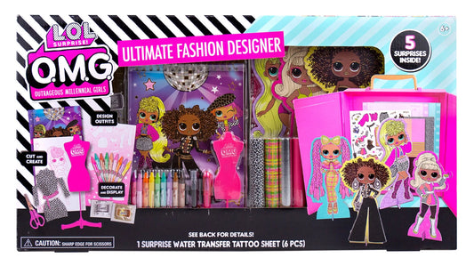 L.O.L. Surprise! O.M.G. Ultimate Fashion Designer, Double Feature Series, Decorate 4 Die-Cut Dolls With 300+ Accessories, 5 Surprises Inside, Includes Reusable Runway Case