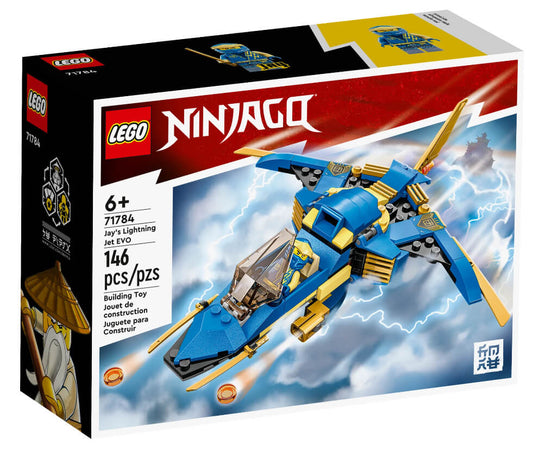 LEGO NINJAGO Jay’s Lightning Jet EVO, Upgradable Toy Plane, Ninja Airplane Building Set