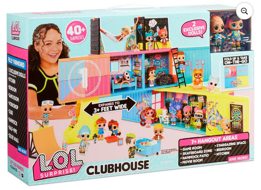 LOL Surprise Clubhouse Playset With 40+ Surprises and 2 Exclusives Dolls