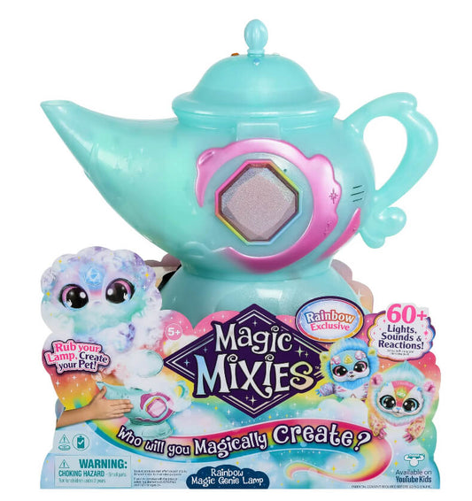 Magic Mixies Magic Genie Lamp with Interactive 8 inch Rainbow Magic Plush, Ages 5+