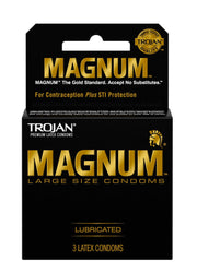 Magnum Large Size Premium Lubricated Condoms - 3 count