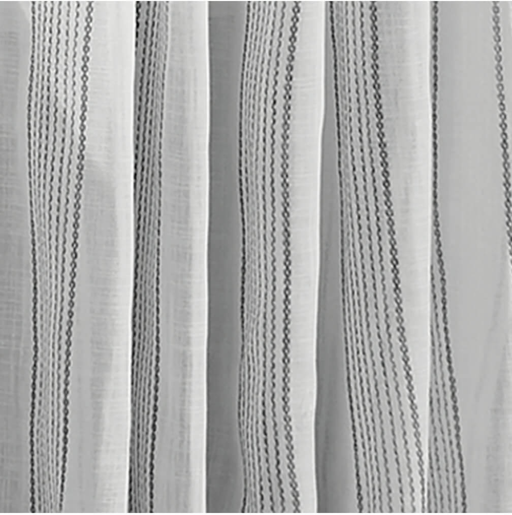 Mainstays 100% Cotton Sheer Rod Pocket Curtain Panel – Lightweight, Eco-Friendly Window Treatment- Gray