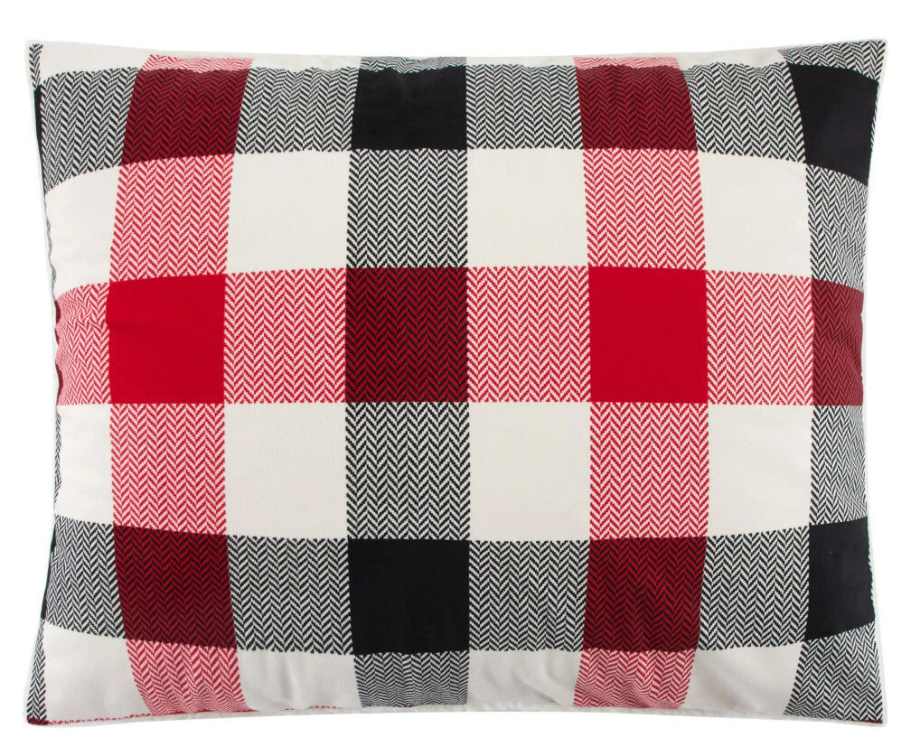 Mainstays 3-Piece Red Plaid Reversible Sherpa Comforter Set – Ultra-Soft Flannel & Sherpa, Full/Queen