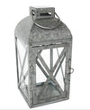 Mainstays Small Galvanized Metal Candle Holder Lantern, Antique Gray