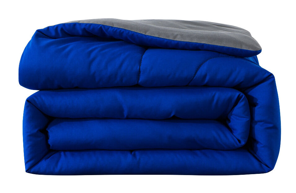 Mainstays Solid Blue Bed-in-a-Bag Comforter Set – Soft Polyester, Reversible Design, Machine Washable