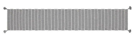 Mainstays Woven Stripe Table Runner, 14" x 72", Black and White - The Bargin Chic Retail Store