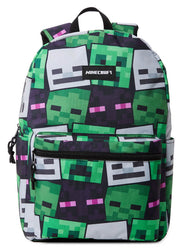 Minecraft Unisex Printed Backpack Green Multi-Color