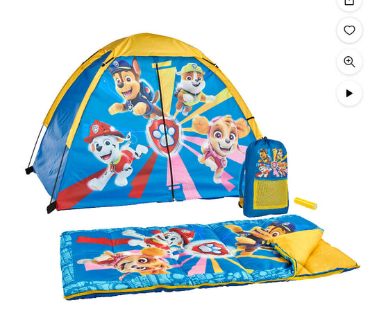 Nickelodeon Paw Patrol 4-Piece Child Indoor/Outdoor Unisex 4-Piece Camping Kit, Multi Color