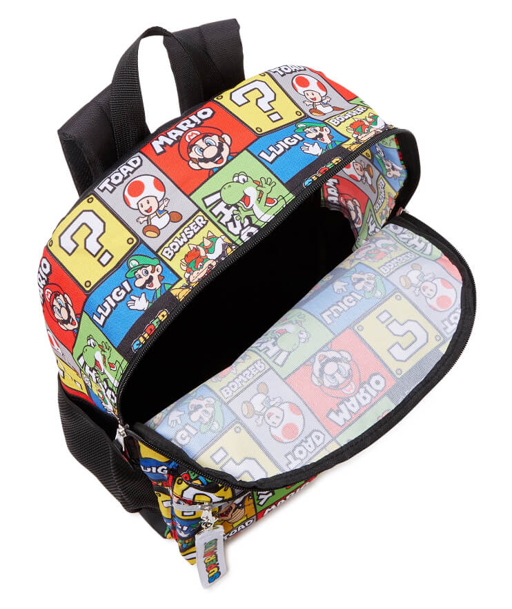 Nintendo Super Mario Bros. Kids’ Backpack Character All Over Print Multi-Color