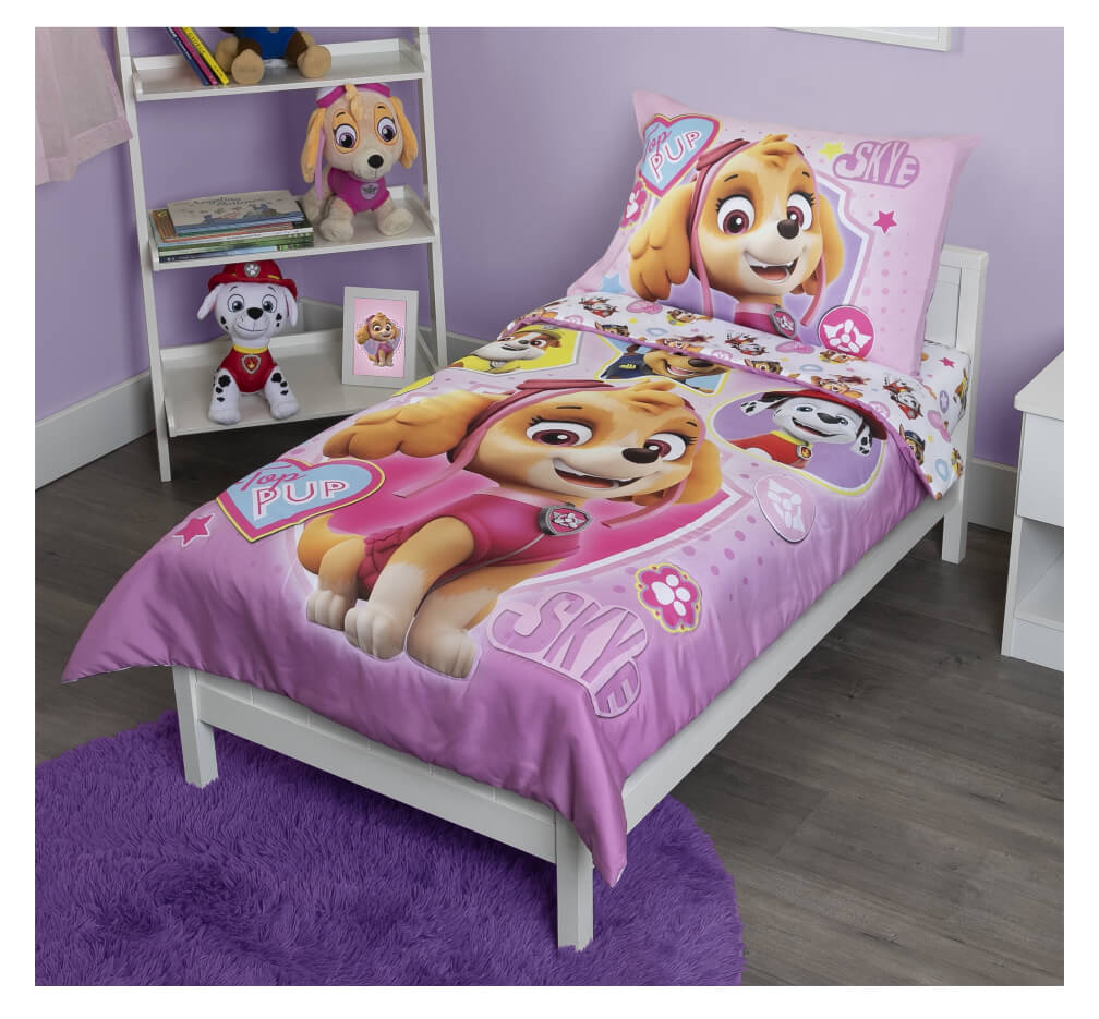Paw Patrol 4 pc Toddler Bed Set "Top-Pup Skye" - The Bargin Chic Retail Store