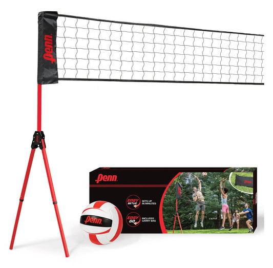 Penn Easy Fit Premium Volleyball Set, Includes Adjustable Net and Ball