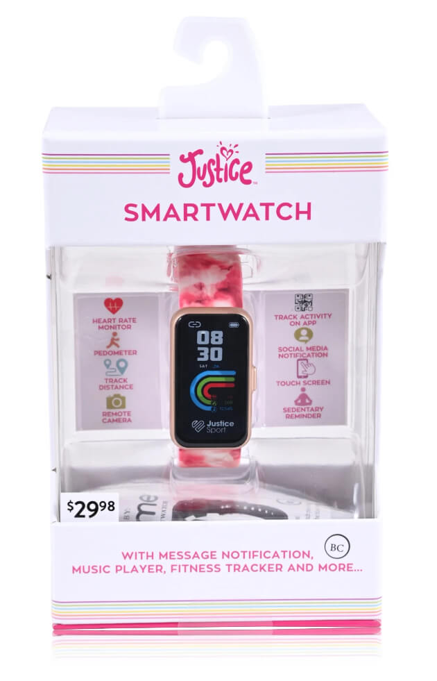 Justice Unisex Tween Smart Watch with Silicone Strap