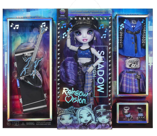 Rainbow Vision Shadow High Neon Shadow- Uma Vanhoose (Neon Blue) Fashion Doll with 2 Designer Outfits