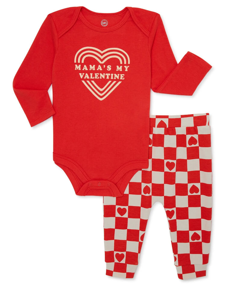 Baby Boy Valentine's Day Outfit Set, 2-Piece