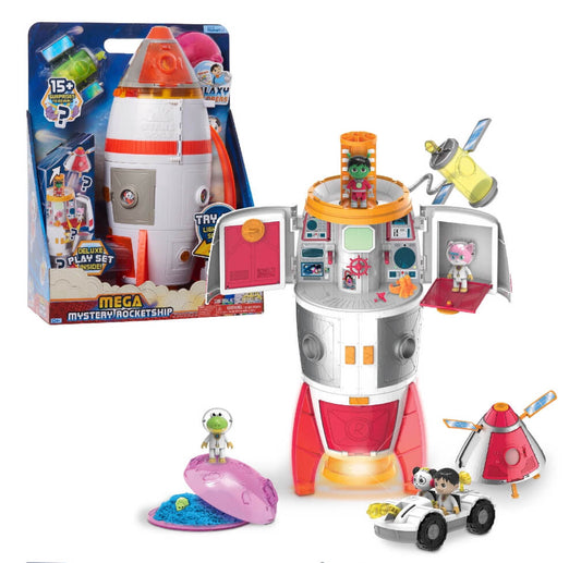 Ryan’s World Galaxy Explorers 22-Inch Mega Mystery Rocketship with Lights and Sounds, Includes 15+ Surprises