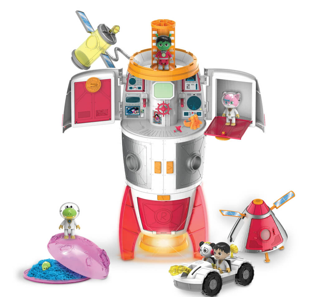 Ryan’s World Galaxy Explorers 22-Inch Mega Mystery Rocketship with Lights and Sounds, Includes 15+ Surprises