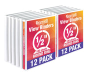 Samsill 0.5 in. Economy View Binder - White, Pack of 12