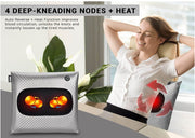 Shiatsu Back and Neck Massager with Heat - Wireless Massage Pillow with Deep Tissue Kneading