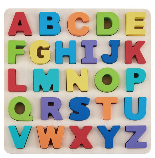 Spark.Create.Imagine Wooden Alphabet Puzzle – 27-Piece Educational Toy, FSC-Certified, Ages 18–72 Months