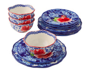 The Pioneer Woman Heritage Floral 12-Piece Stoneware Dinnerware Set