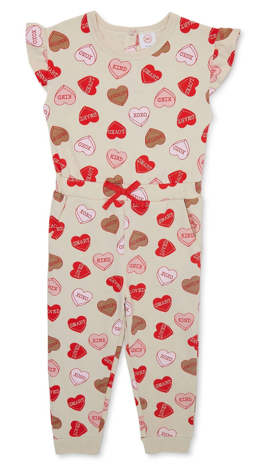 Toddler Girl Valentine Romper