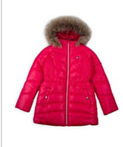 Tommy Hilfiger Toddler Girls Puffer Jacket With Faux Fur Hood - 2T